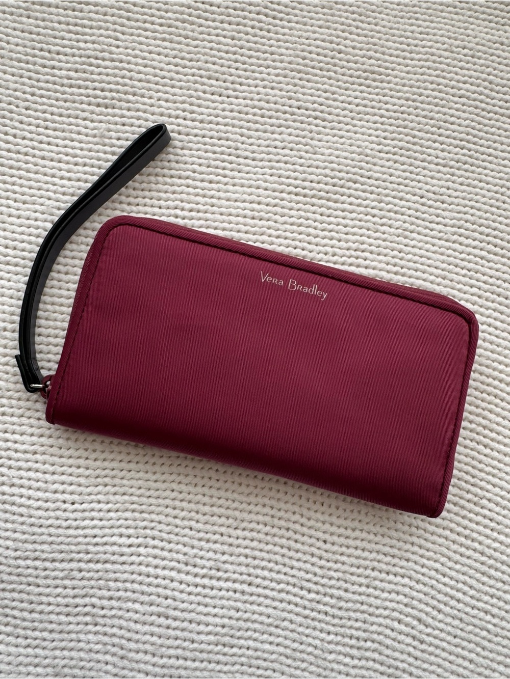 Vera Bradley Burgundy Zip-Around Wristlet Wallet